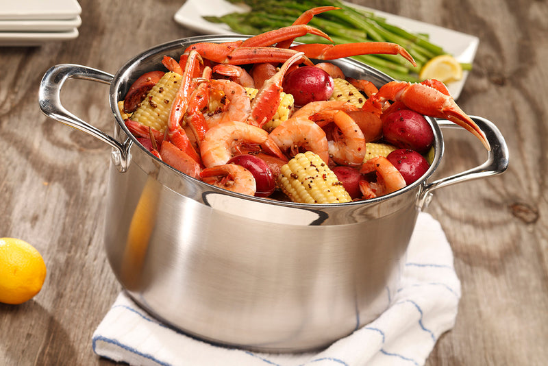 Premium Steel Induction 24cm X 13.5cm 6.2L Cooking Pot With Lid