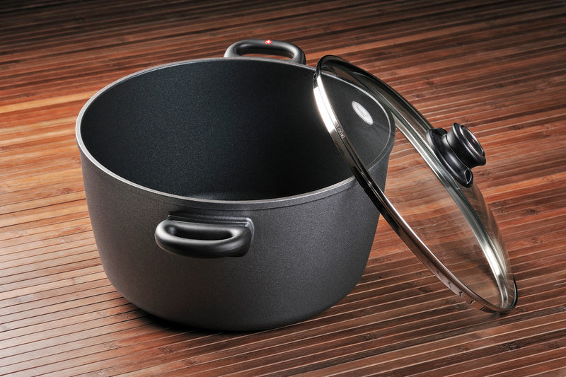Swiss Diamond HD 28cm x 15cm 8L Nonstick Casserole Stock Pot with Glass Lid