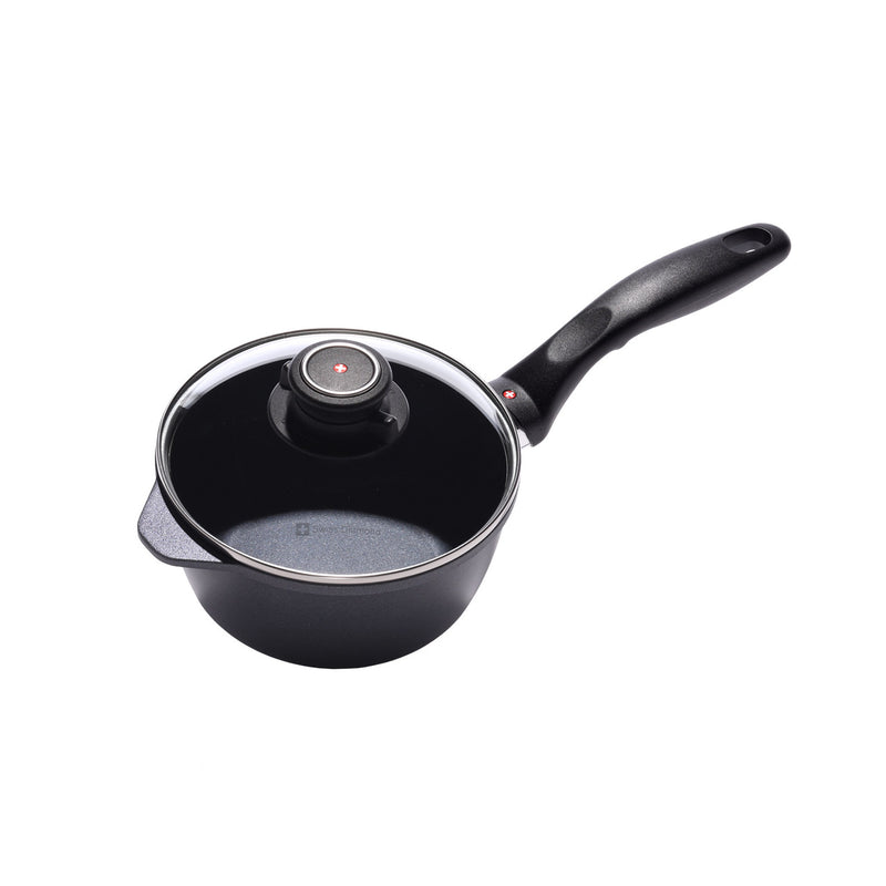 Swiss Diamond HD 1.3L 16cm Nonstick Saucepan with Glass Lid