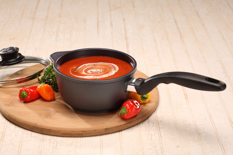 Swiss Diamond HD 1.3L 16cm Nonstick Saucepan with Glass Lid