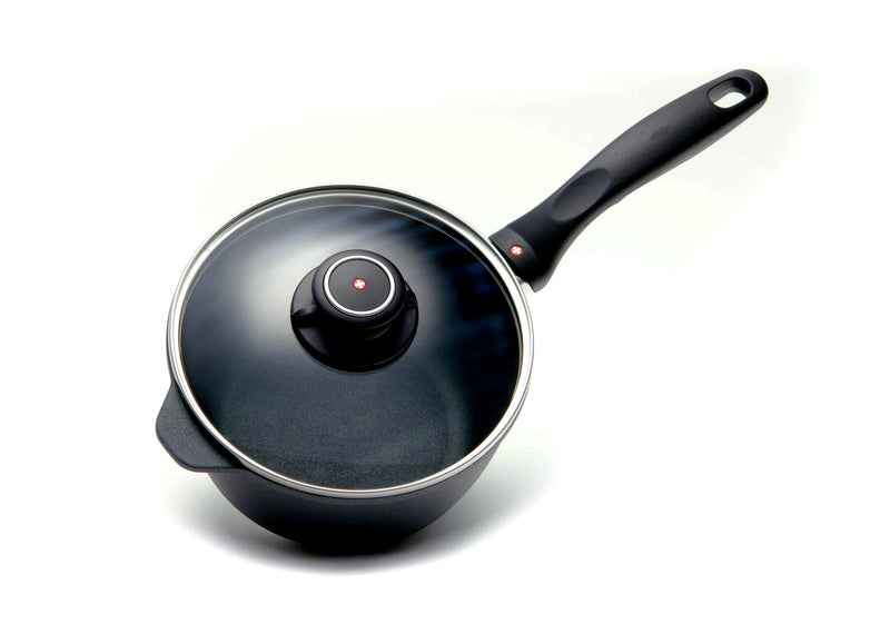 Swiss Diamond HD 1.3L 16cm Nonstick Saucepan with Glass Lid