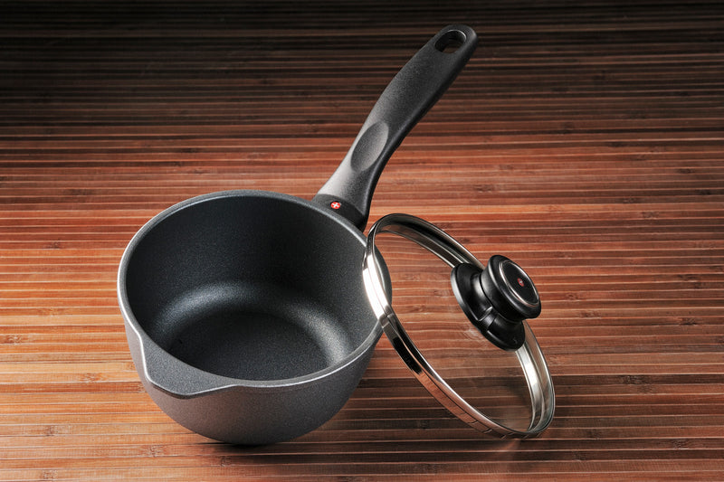 Swiss Diamond HD 1.3L 16cm Nonstick Saucepan with Glass Lid