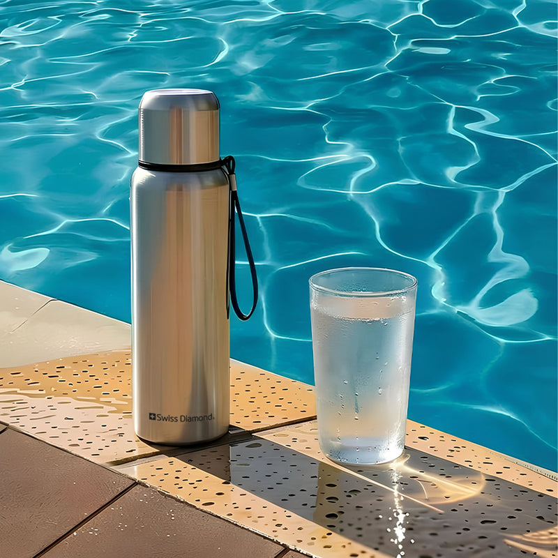 SWISS DIAMOND AXIA DOUBL WALL STAINLESS STEEL INSULATED FLASK 760ML