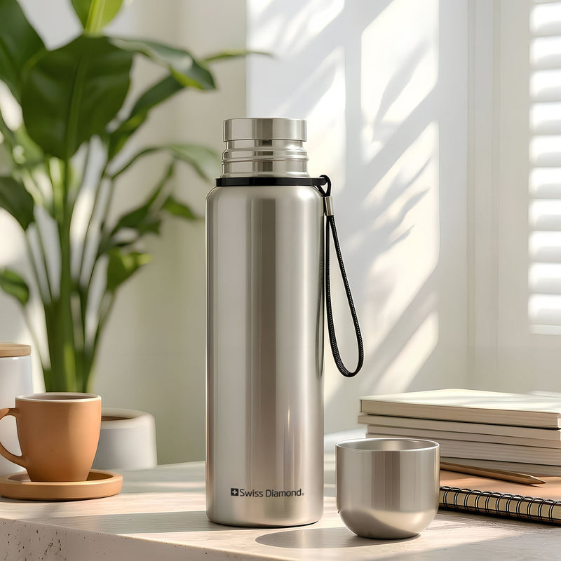 SWISS DIAMOND AXIA DOUBL WALL STAINLESS STEEL INSULATED FLASK 760ML