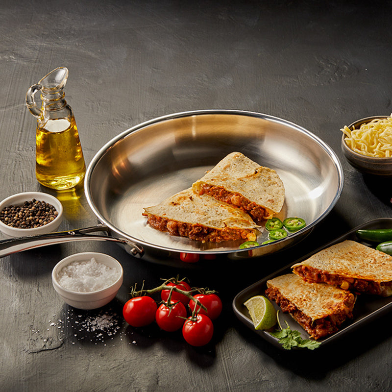 Premium Steel DLX - 8" (20cm) Stainless Steel Fry Pan | Swiss Diamond -