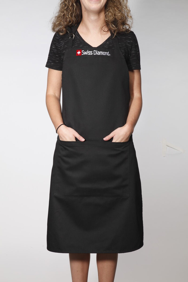 Swiss Diamond Apron- Black 76x55cm