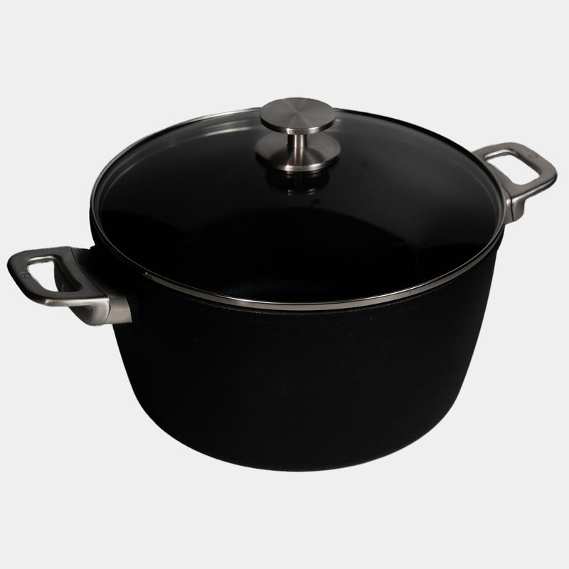 CXD Induction 28x15cm 8L deep round casserole with glass vented lid