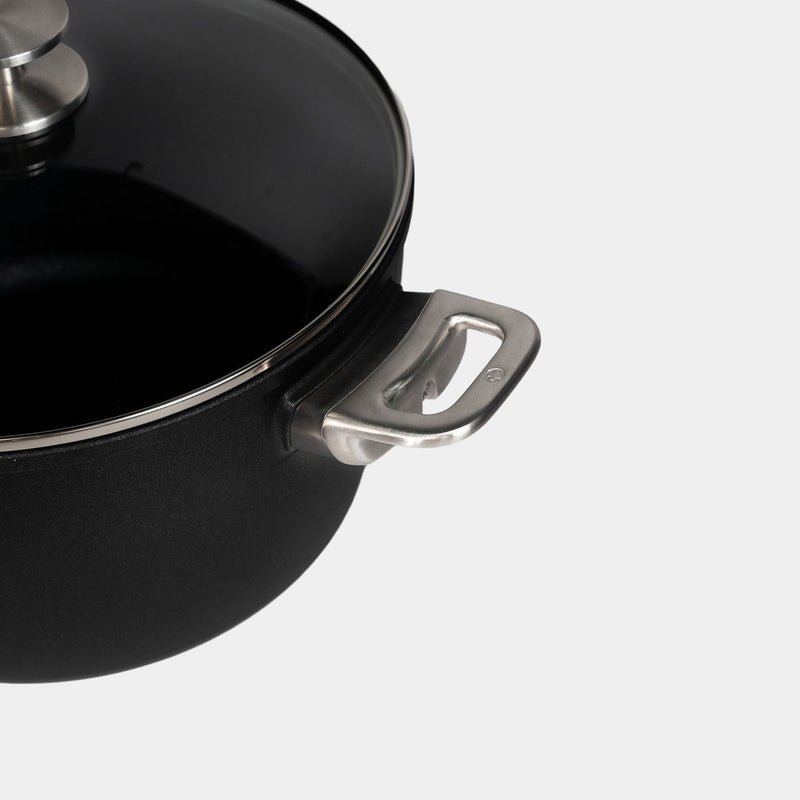 CXD Induction 28x15cm 8L deep round casserole with glass vented lid