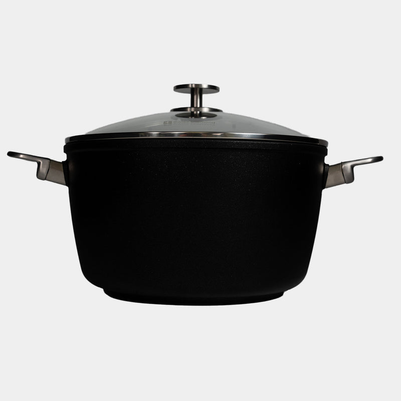 CXD Induction 28x15cm 8L deep round casserole with glass vented lid