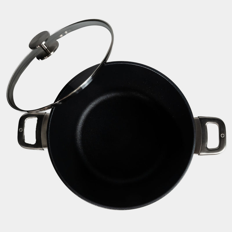 CXD Induction 28x15cm 8L deep round casserole with glass vented lid