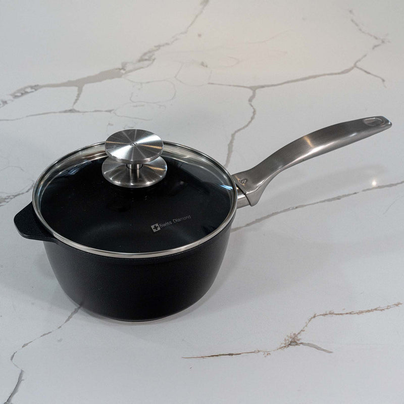 CXD Induction 18x9.5cm 2L saucepan with glass vented lid