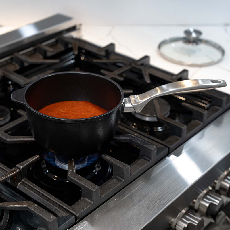 CXD Induction 18x9.5cm 2L saucepan with glass vented lid