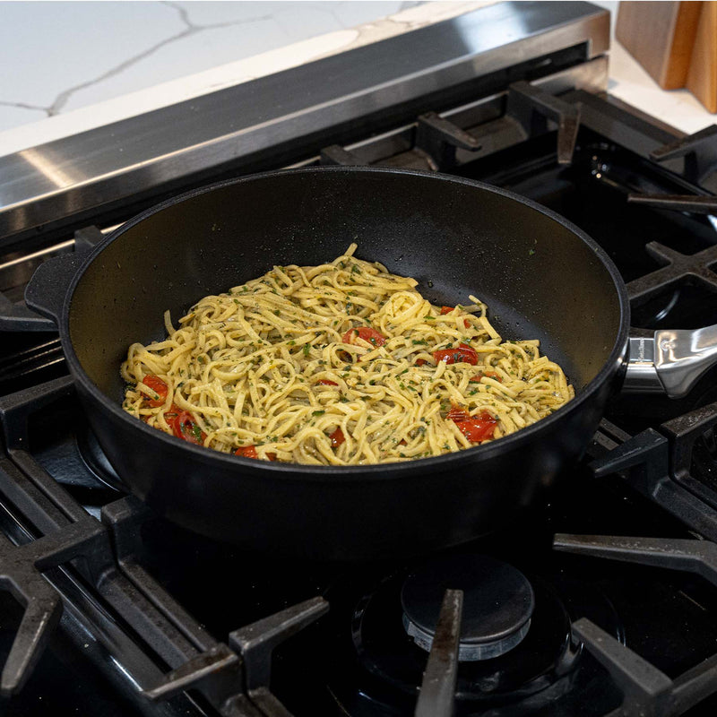 CXD Induction 28x7.5cm 4.2L deep saute pan with glass vented lid