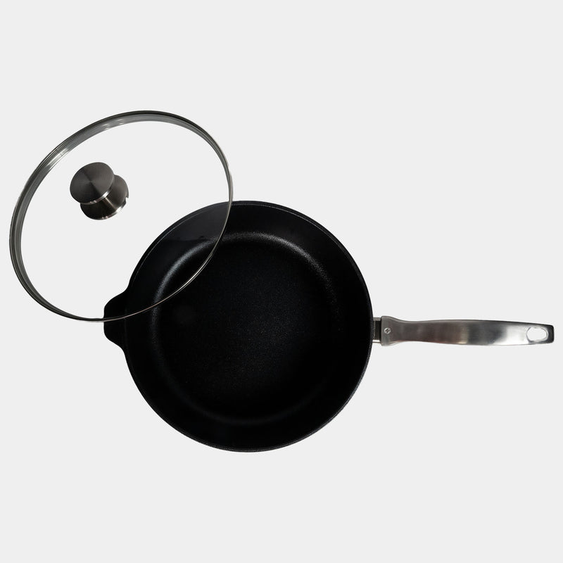 CXD Induction 28x7.5cm 4.2L deep saute pan with glass vented lid