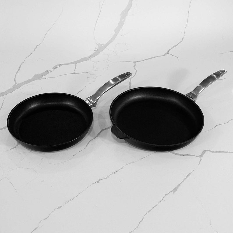 CXD Induction 2pc fry pan set 24x4cm, 28x4cm
