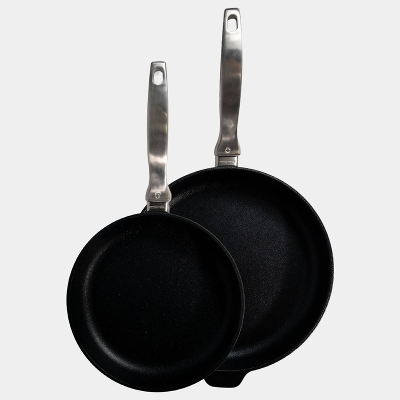 CXD Induction 2pc fry pan set 24x4cm, 28x4cm