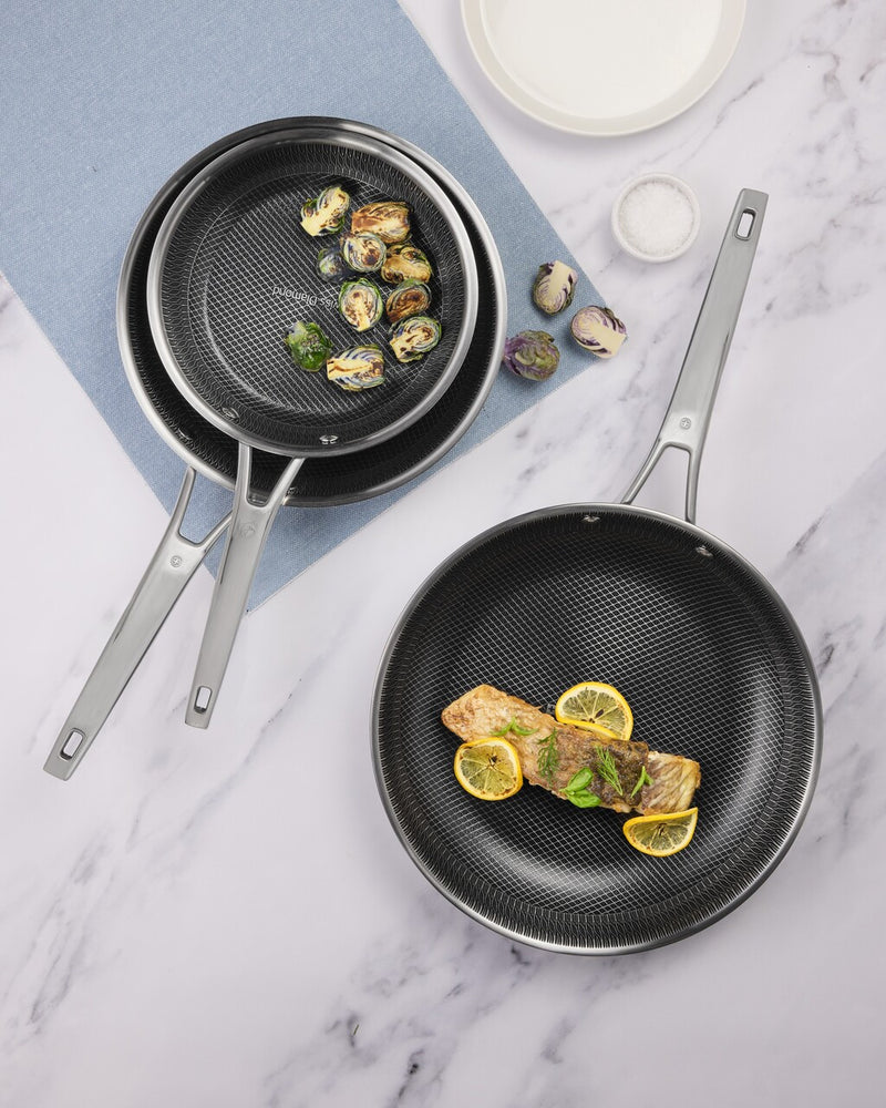 DLX Clad 3-Piece Fry Pan set: 20, 24 & 28cm