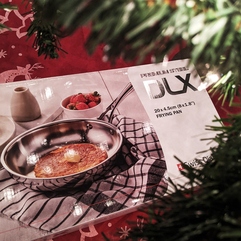 Premium Steel DLX - 8" (20cm) Stainless Steel Fry Pan | Swiss Diamond
