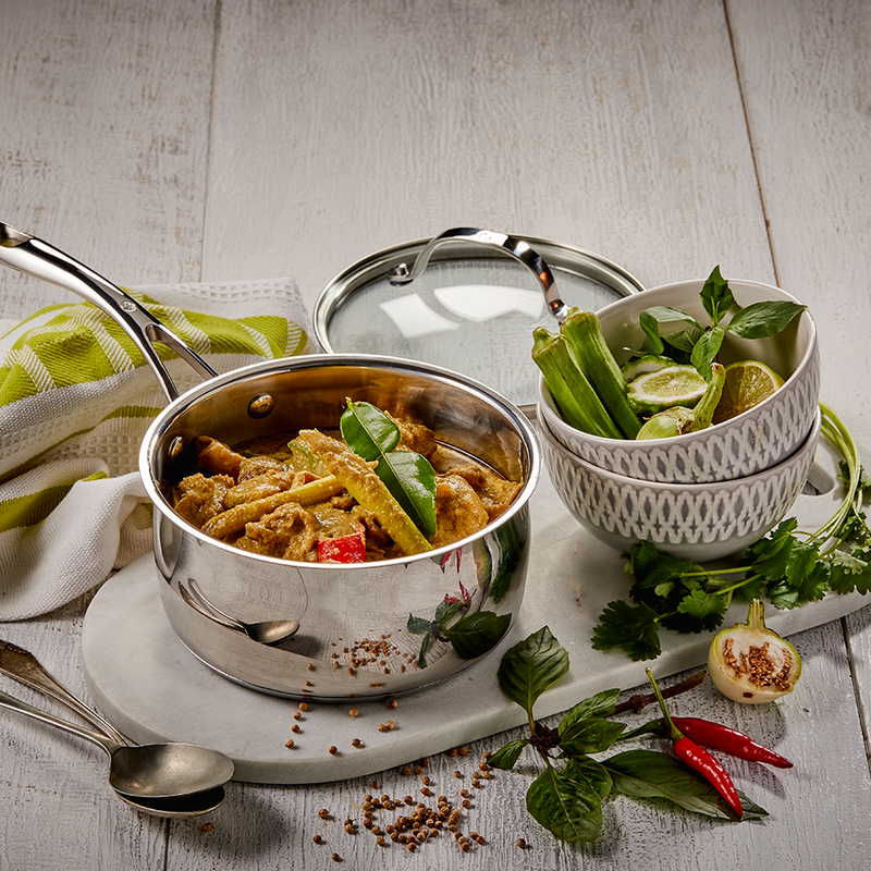 Premium Steel DLX - 3.4 Litre (8") Stainless Steel Saucepan + Lid | Swiss Diamond