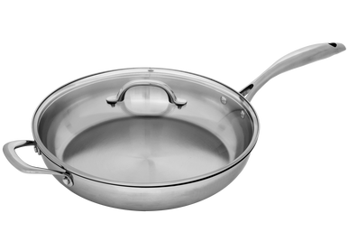 Premium Steel Induction 28cm X 5cm 4L Saute Pan With Lid