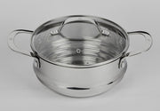Premium steel DLX universal steamer 16/18/20 cm with lid