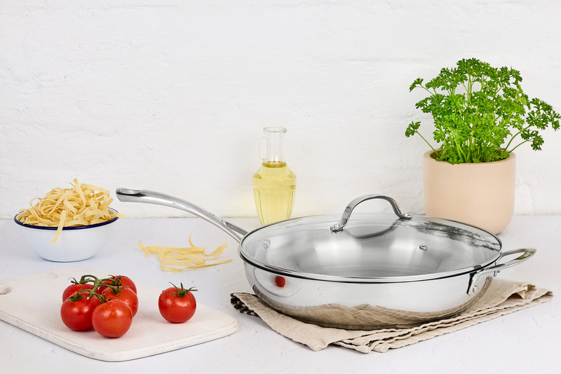 Swiss Diamond Premium Steel DLX 32x6.5cm Saute Pan with Lid