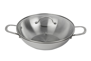 Premium Steel Induction DLX 32cm Wok with Lid