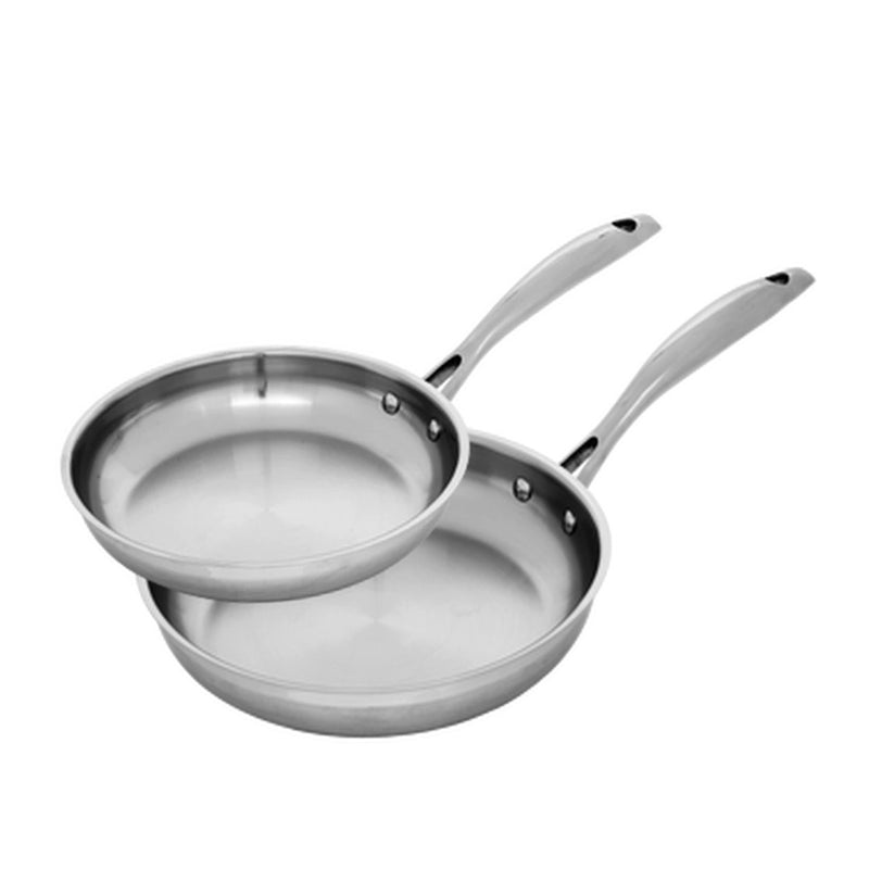 PREMIUM STEEL INDUCTION 2PC FRYING PAN SET 20 & 28CM