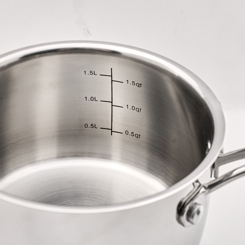 Premium Steel Induction DLX 5pc Cookset: 16&20 Saucepans w Lids, Universal steamer, 24cm cooking pot w lid, 26cm fry pan