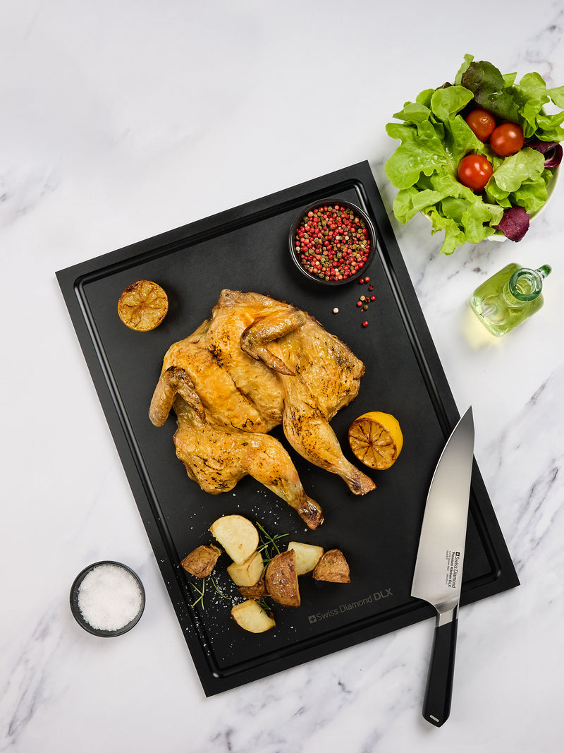 SWISS DIAMOND PREMIUM KITCHEN WOOD FIBRE CUTTING BOARD 44X32.5X0.9CM