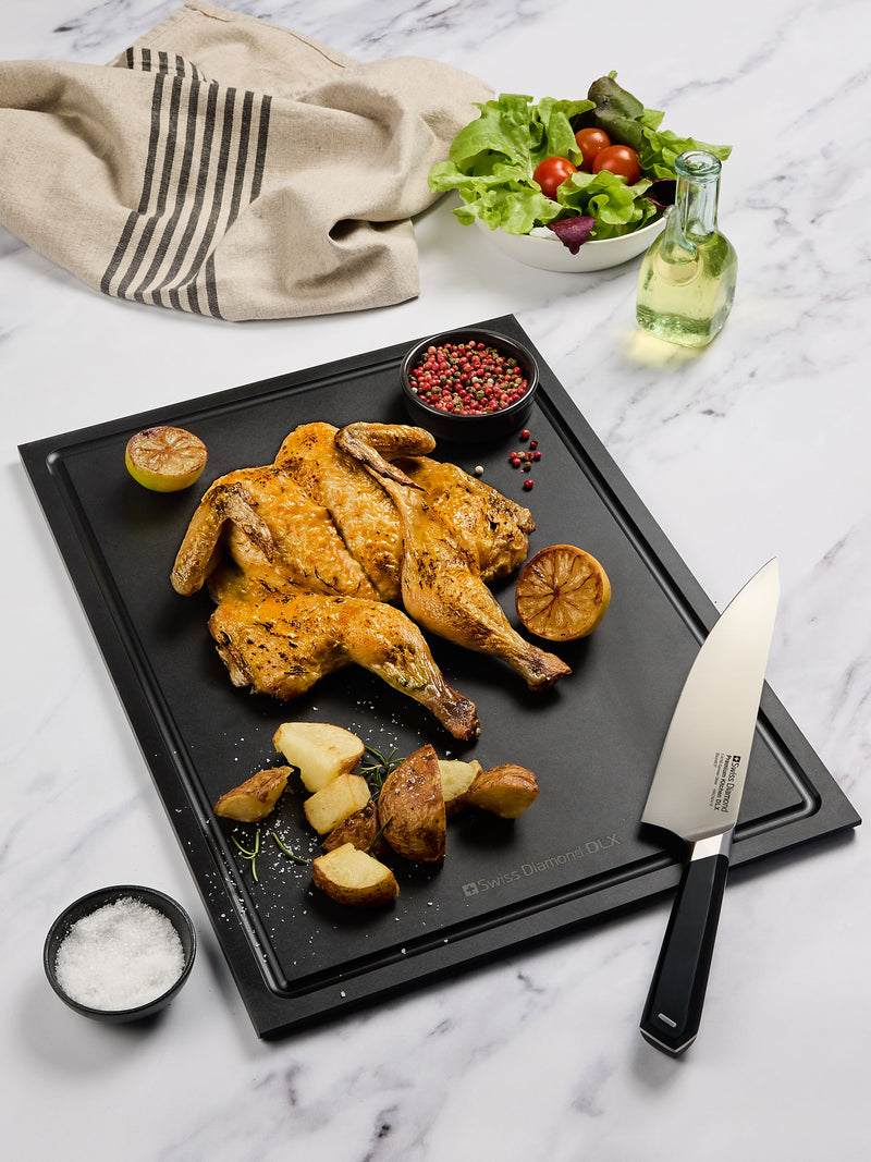 SWISS DIAMOND PREMIUM KITCHEN WOOD FIBRE CUTTING BOARD 44X32.5X0.9CM