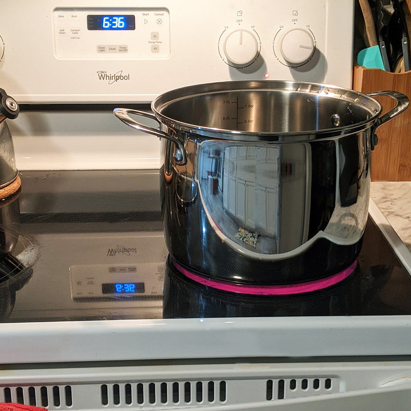 Premium Steel DLX - 7.5 litre . (9.5") Stainless Steel Stock Pot + Lid | Swiss Diamond
