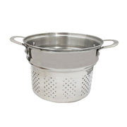 Premium Steel DLX - 7.6 Qt. (9.5") Stainless Steel Pasta Pot with Strainer, Steamer Basket, & Lid | Swiss Diamond