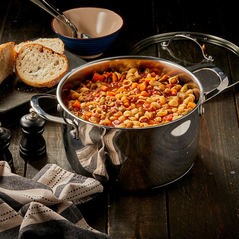 Premium Steel DLX - 7.5 litre  (9.5") Stainless Steel Stock Pot + Lid | Swiss Diamond