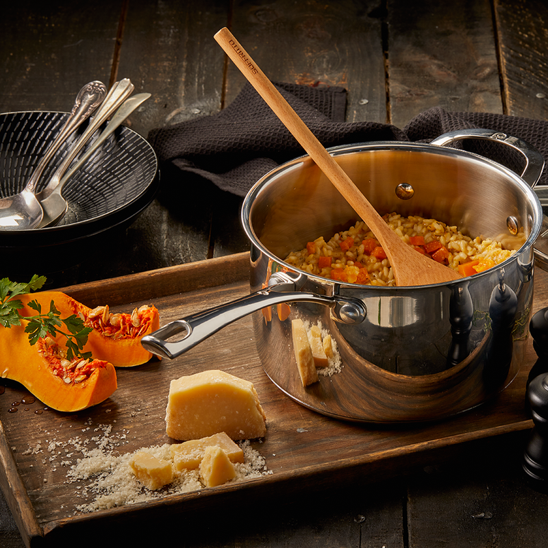 Premium Steel Induction DLX 3-Piece Cookware Set: 16,18,20cm Saucepans + Lids