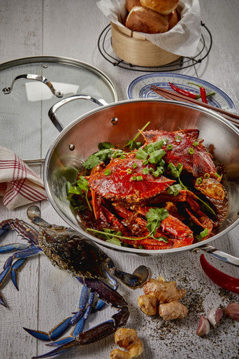 Premium Steel Induction DLX 32cm Wok with Lid