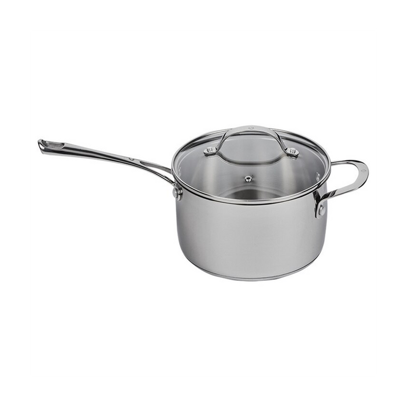 Premium Steel DLX - 2.6 Qt. (7") Stainless Steel Saucepan + Lid | Swiss Diamond