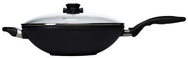 XD Nonstick Wok w Lid - 32cm X 9.5cm 5L (15cm FLAT SOLID BASE)