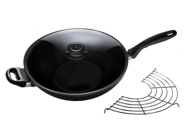 XD Induction Nonstick Wok with Lid - 32cm X 9.5cm 5L (15cm FLAT SOLID BASE)