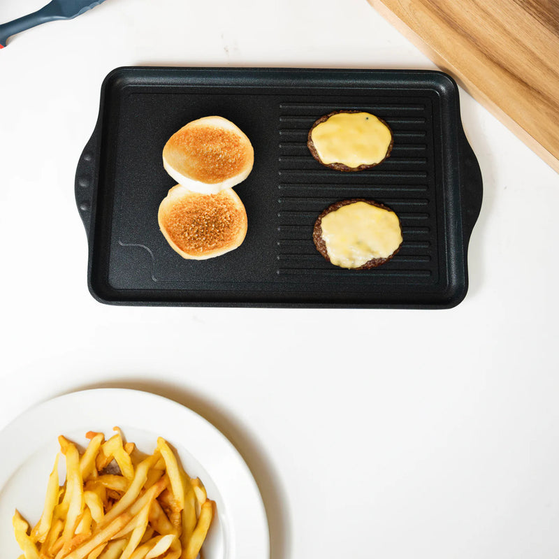 XD Nonstick Double Burner Grill  Griddle  COMBO