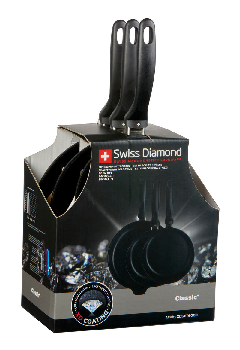 XD Nonstick 3 Piece Fry Pan set - 20CM, 24CM & 28CM