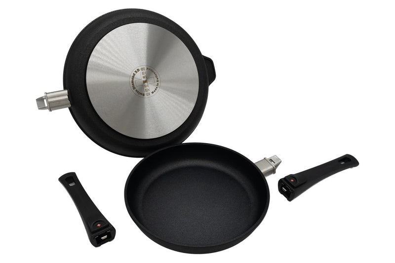 XD Induction 2 piece FRY PAN set w/Detachable Handles 24 &28cm